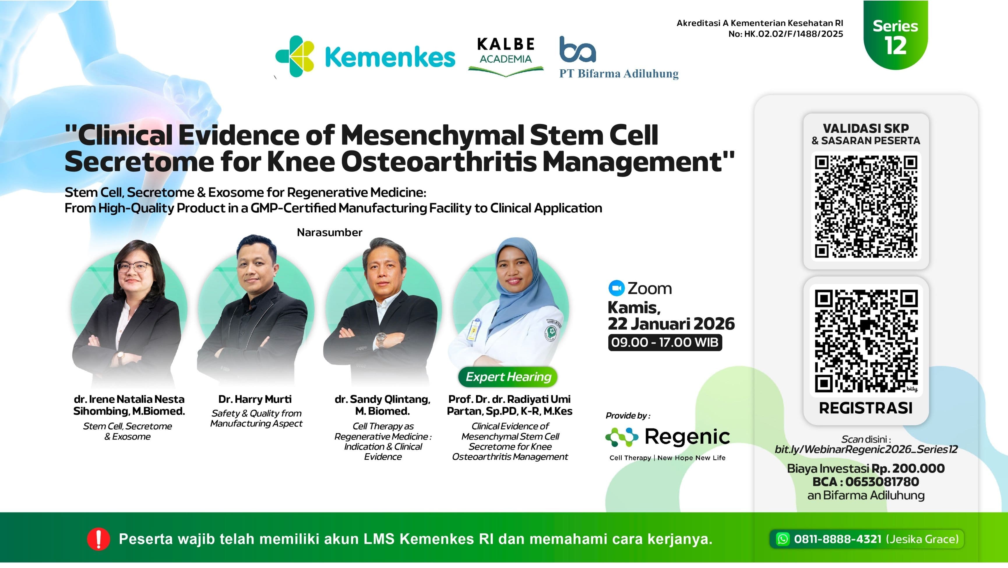 Clinical Evidence of Mesenchymal Stem Cell Secretome for Knee Osteoarthritis Management (Stem Cell, Secretome & Exosome for Regenerative Medicine: From High-Quality Product Manufacture in a GMP-Certified Manufacturing Facility to Clinical Application)
