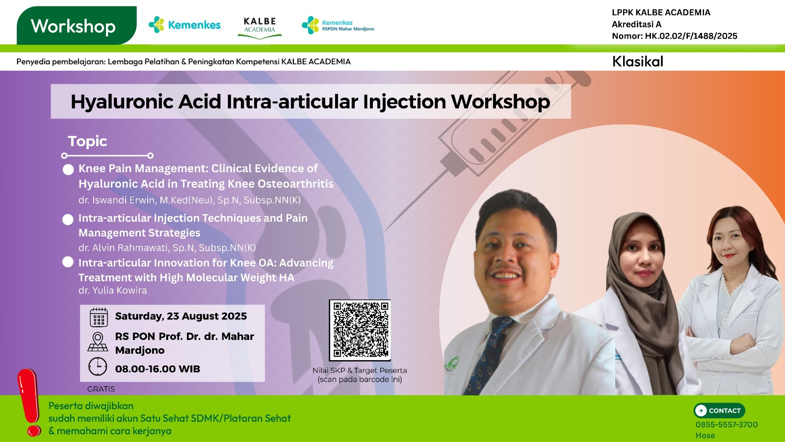 Hyaluronic Acid Intra-articular Injection Workshop